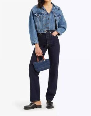 NEW LEVI'S ribcage full length jeans in small course